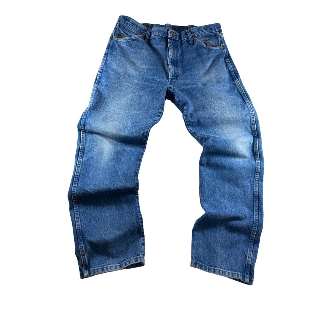 Vintage Wrangler Mens Jeans Blue Denim Cowboy Cut Size 36x32